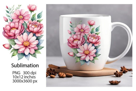 Download Watercolor Flowers Sublimation, Pink PNG - Flower Collection