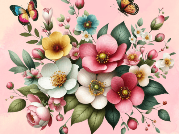 Download Spring Flowers Sublimation Clipart - Flower Collection