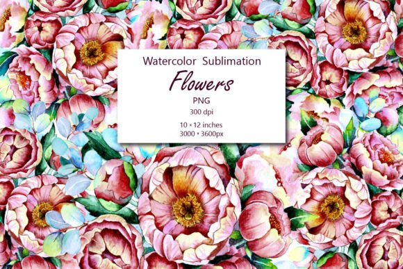 Download Watercolor Flowers Sublimation, PNG - Flower Collection