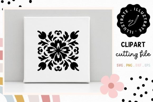 Download Flower Tile SVG Cut File | Floral Tile - Flower Collection