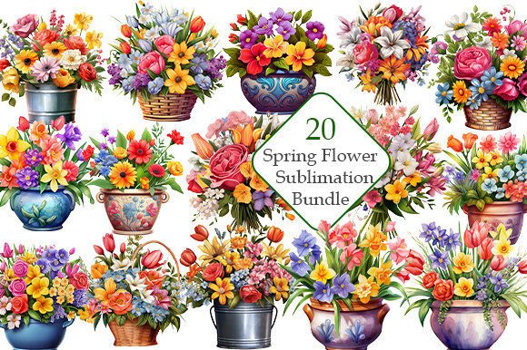 Download Watercolor Spring Flowers Sublimation. - Flower Collection