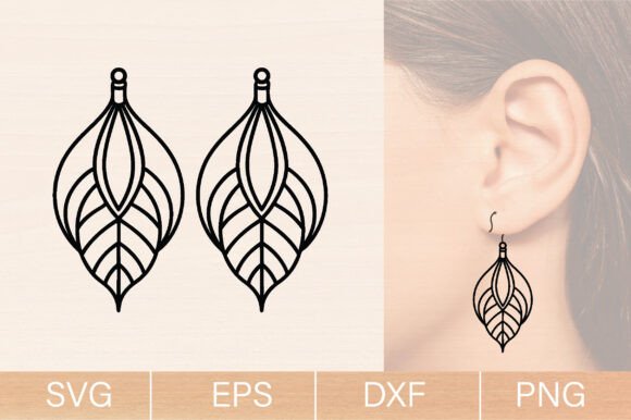 Download Flower Wood Earrings Laser Cut SVG - Flower Collection