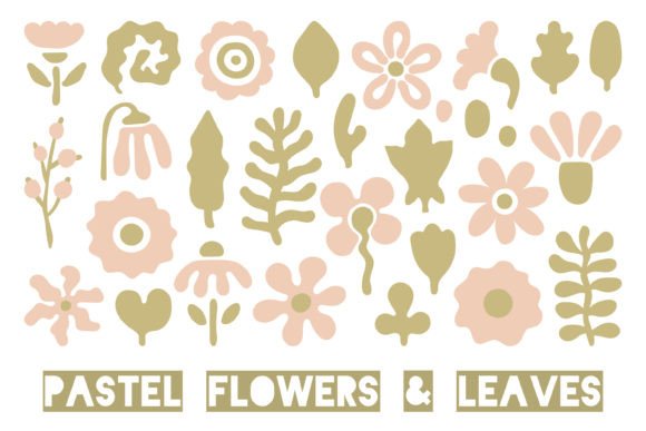 Download Pastel Flowers &amp; Leaves PNG Clipart - Flower Collection