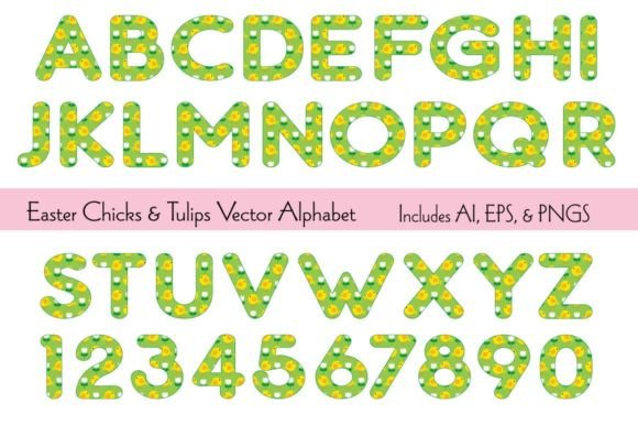 Download Easter Chicks and Flower Pattern Vector - Flower Collection