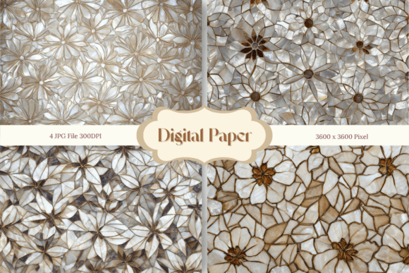 Download Flower Stained Glass Texture Background - Flower Collection