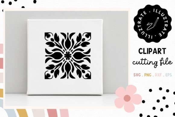 Download Flower Tile SVG Cut File | Floral Tile - Flower Collection