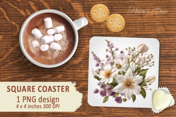 Download Spring Flowers Sublimation Coaster - Flower Collection