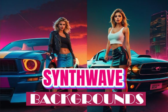 Download Synthwave Model - Retro Backgrounds - Retro backgrounds Collection