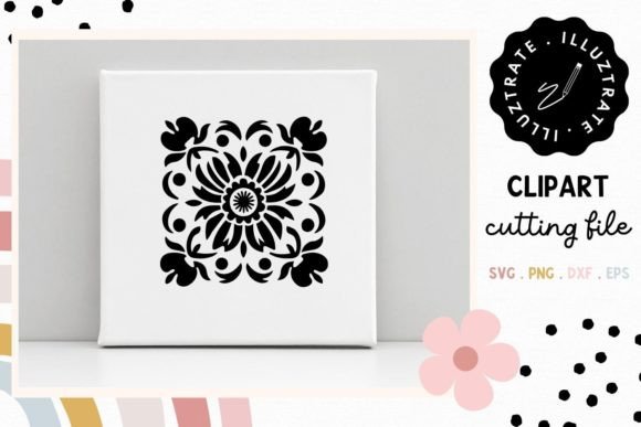 Download Flower Tile SVG Cut File | Floral Tile - Flower Collection