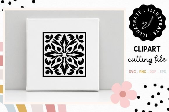 Download Flower Tile SVG Cut File | Floral Tile - Flower Collection
