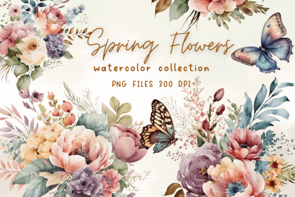 Download Pastel Flowers Watercolor - Flower Collection