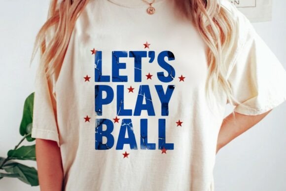 Download Let's Play Ball Distressed Stars Png - Play ball Collection