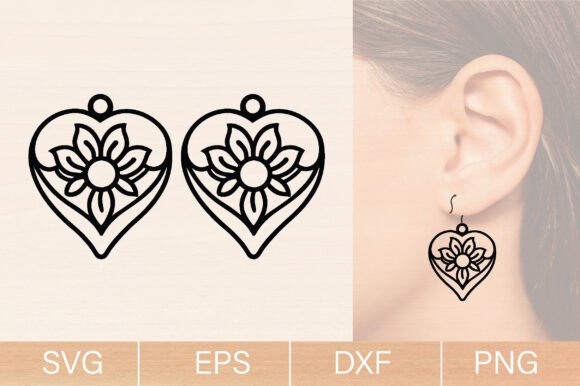 Download Flower Wood Earrings Laser Cut SVG - Flower Collection
