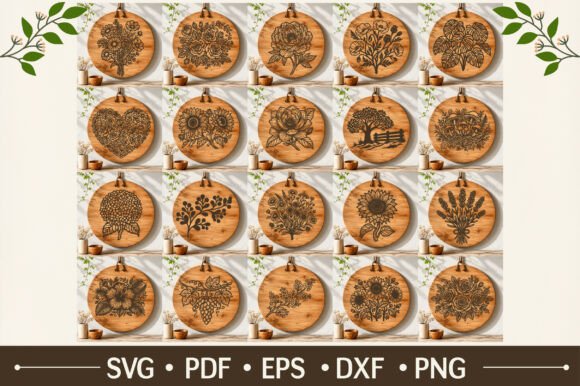 Download Laser Engraving Flowers Bundle - Flower Collection