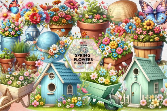 Download Spring Flowers Sublimation Clipart PNG - Flower Collection