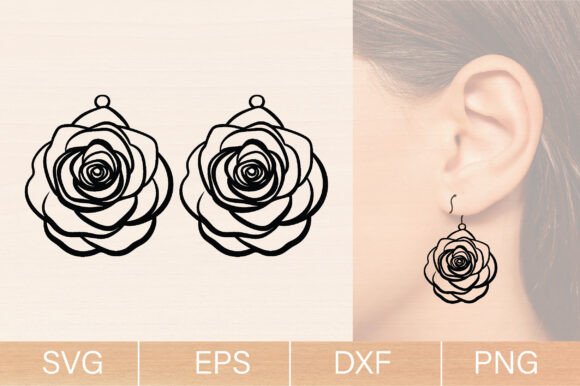 Download Flower Wood Earrings Laser Cut SVG - Flower Collection