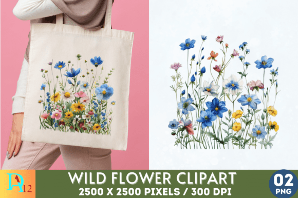 Download Wild Flowers Sublimation Clipart - Flower Collection