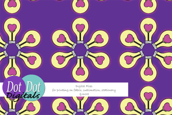 Download Heart Lightbulb Flower Seamless Repeat - Flower Collection